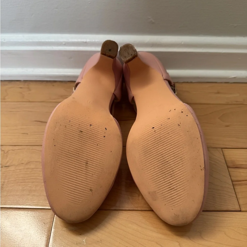 Pink Size 6 Mary Jane T-Strap Round Toe Heels - Picture 5 of 10